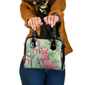 Australia Galah Birds Couple Christmas Shoulder Handbag Mint Glaze