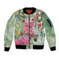 Australia Galah Birds Couple Christmas Sleeve Zip Bomber Jacket Mint Glaze