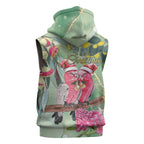 Australia Galah Birds Couple Christmas Sleeveless Hoodie Mint Glaze