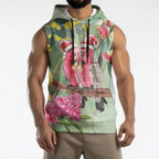 Australia Galah Birds Couple Christmas Sleeveless Hoodie Mint Glaze