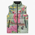 Australia Galah Birds Couple Christmas Sleeveless Puffer Jacket Mint Glaze