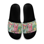 Australia Galah Birds Couple Christmas Slide Sandals Mint Glaze