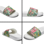 Australia Galah Birds Couple Christmas Slide Sandals Mint Glaze