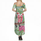 Australia Galah Birds Couple Christmas Summer Maxi Dress Mint Glaze