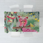 Australia Galah Birds Couple Christmas Tablecloth Mint Glaze