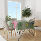 Australia Galah Birds Couple Christmas Tablecloth Mint Glaze