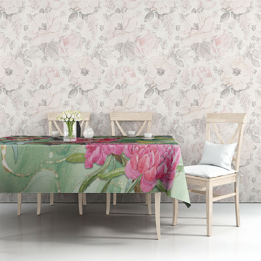 Australia Galah Birds Couple Christmas Tablecloth Mint Glaze