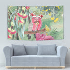 Australia Galah Birds Couple Christmas Tapestry Mint Glaze