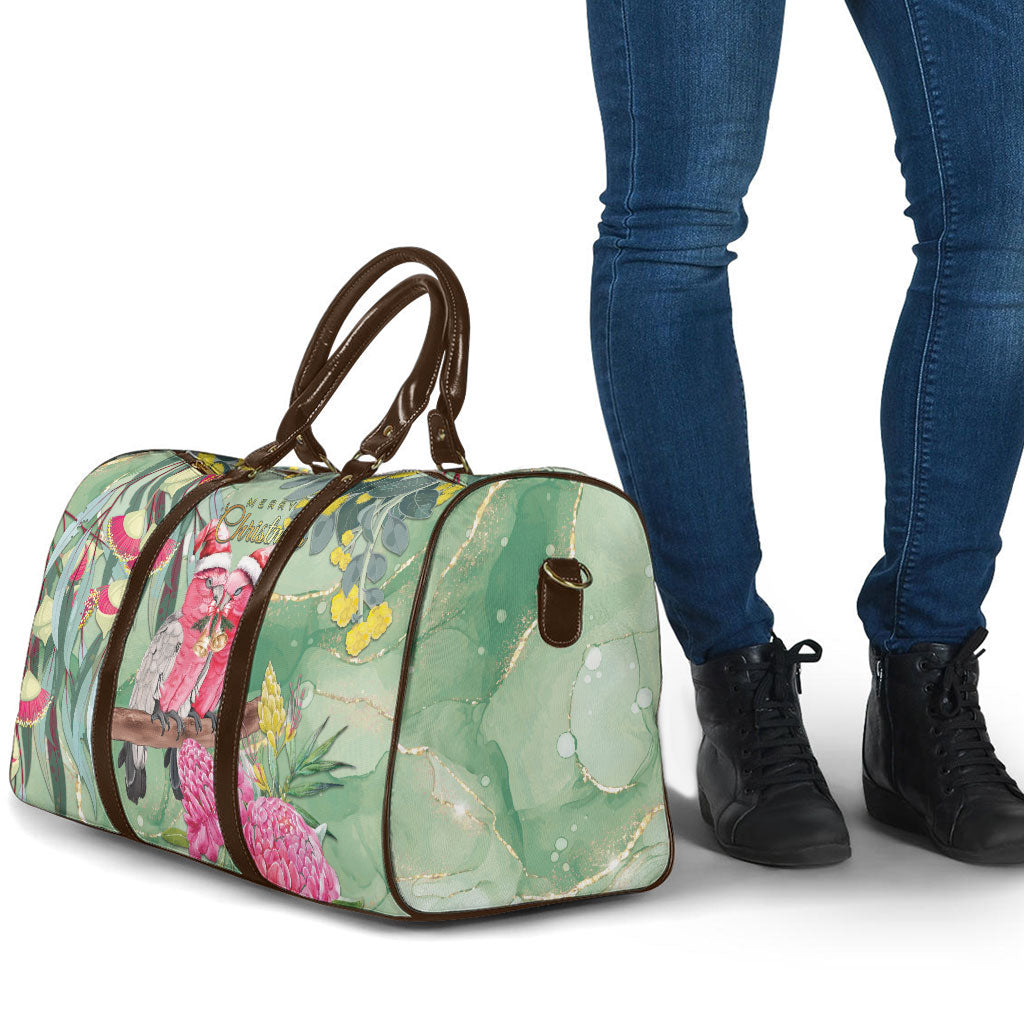 Australia Galah Birds Couple Christmas Travel Bag Mint Glaze