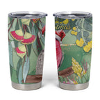 Australia Galah Birds Couple Christmas Tumbler Cup Mint Glaze