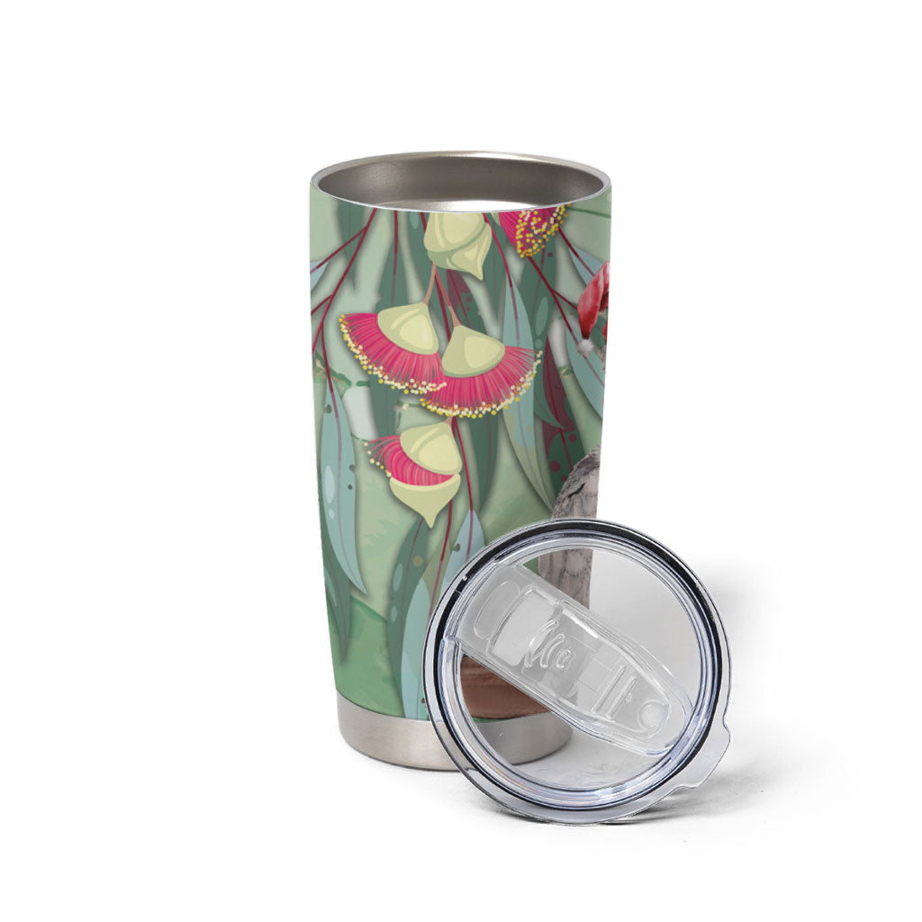 Australia Galah Birds Couple Christmas Tumbler Cup Mint Glaze