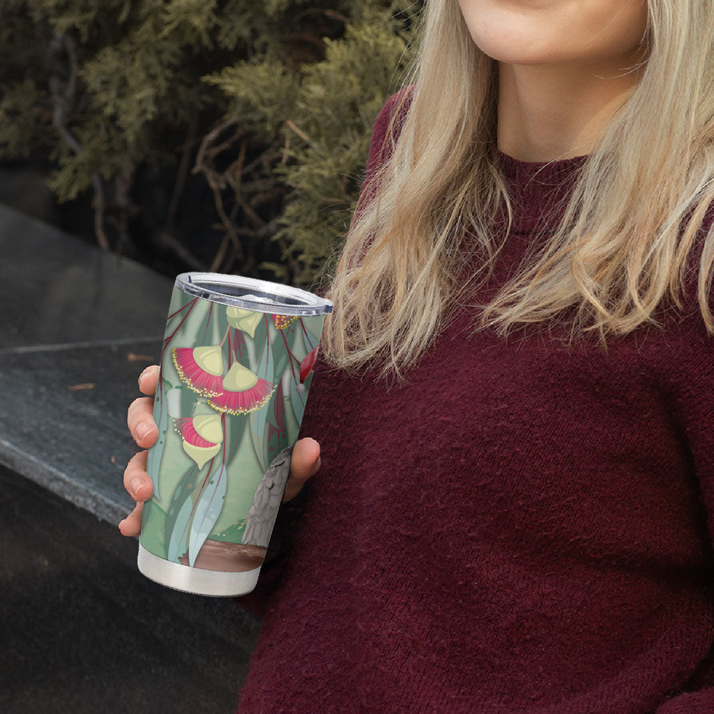 Australia Galah Birds Couple Christmas Tumbler Cup Mint Glaze