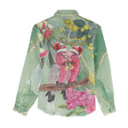 Australia Galah Birds Couple Christmas Women Casual Shirt Mint Glaze