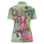 Australia Galah Birds Couple Christmas Women Polo Shirt Mint Glaze