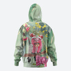 Australia Galah Birds Couple Christmas Zip Hoodie Mint Glaze
