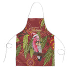 Australia Christmas Indigenous Apron Galah Bird on Eucalyptus