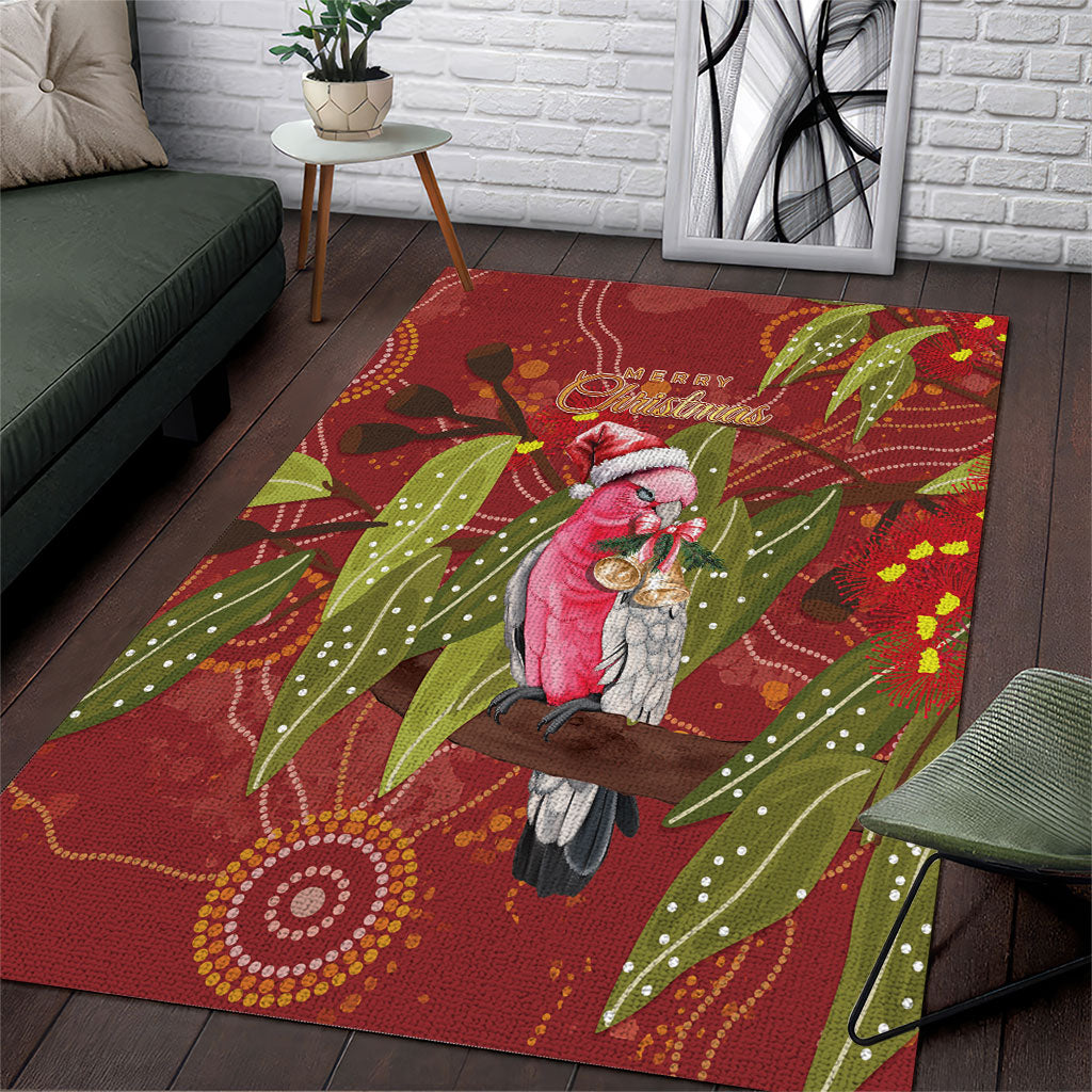 Australia Christmas Indigenous Area Rug Galah Bird on Eucalyptus