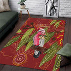 Australia Christmas Indigenous Area Rug Galah Bird on Eucalyptus