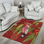 Australia Christmas Indigenous Area Rug Galah Bird on Eucalyptus