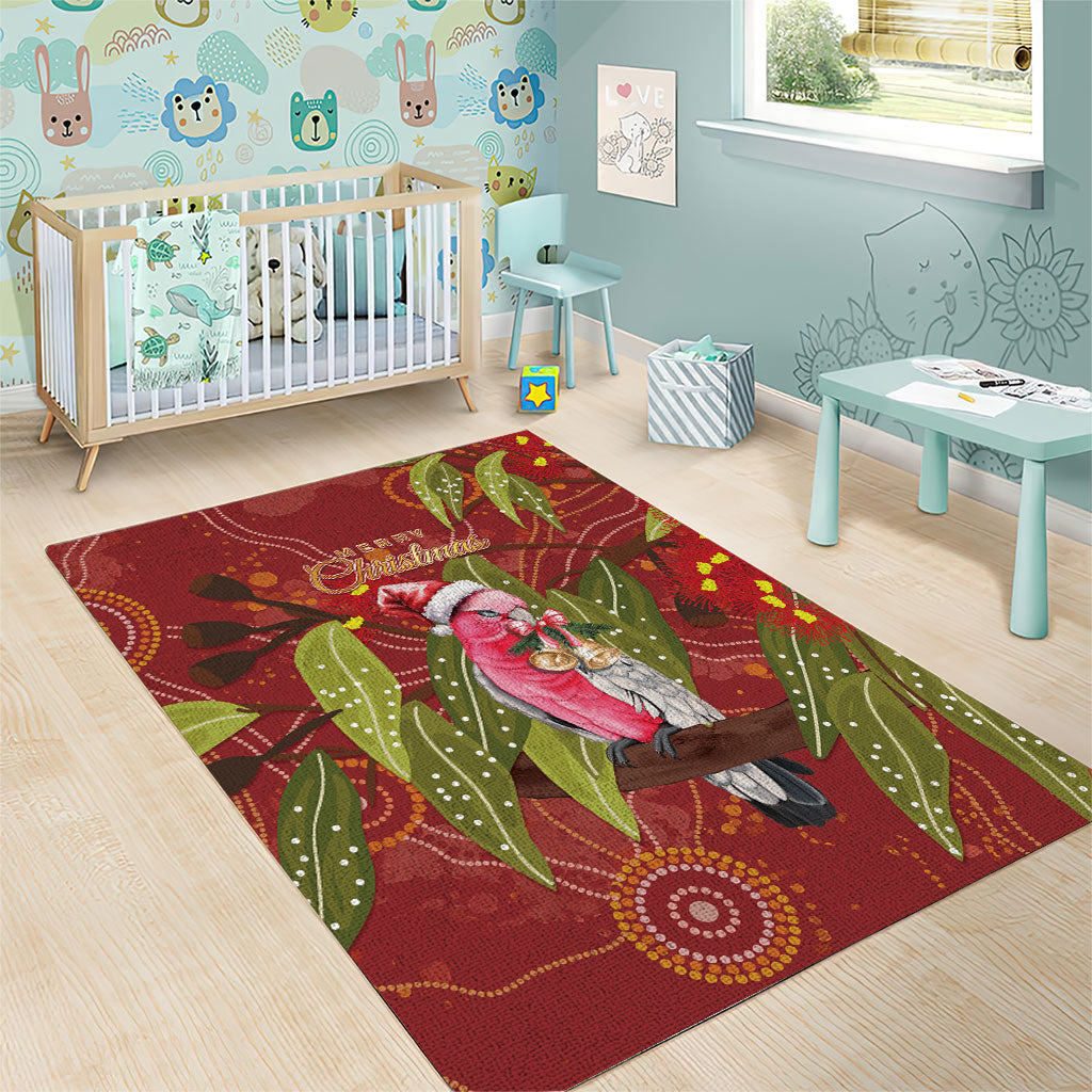 Australia Christmas Indigenous Area Rug Galah Bird on Eucalyptus