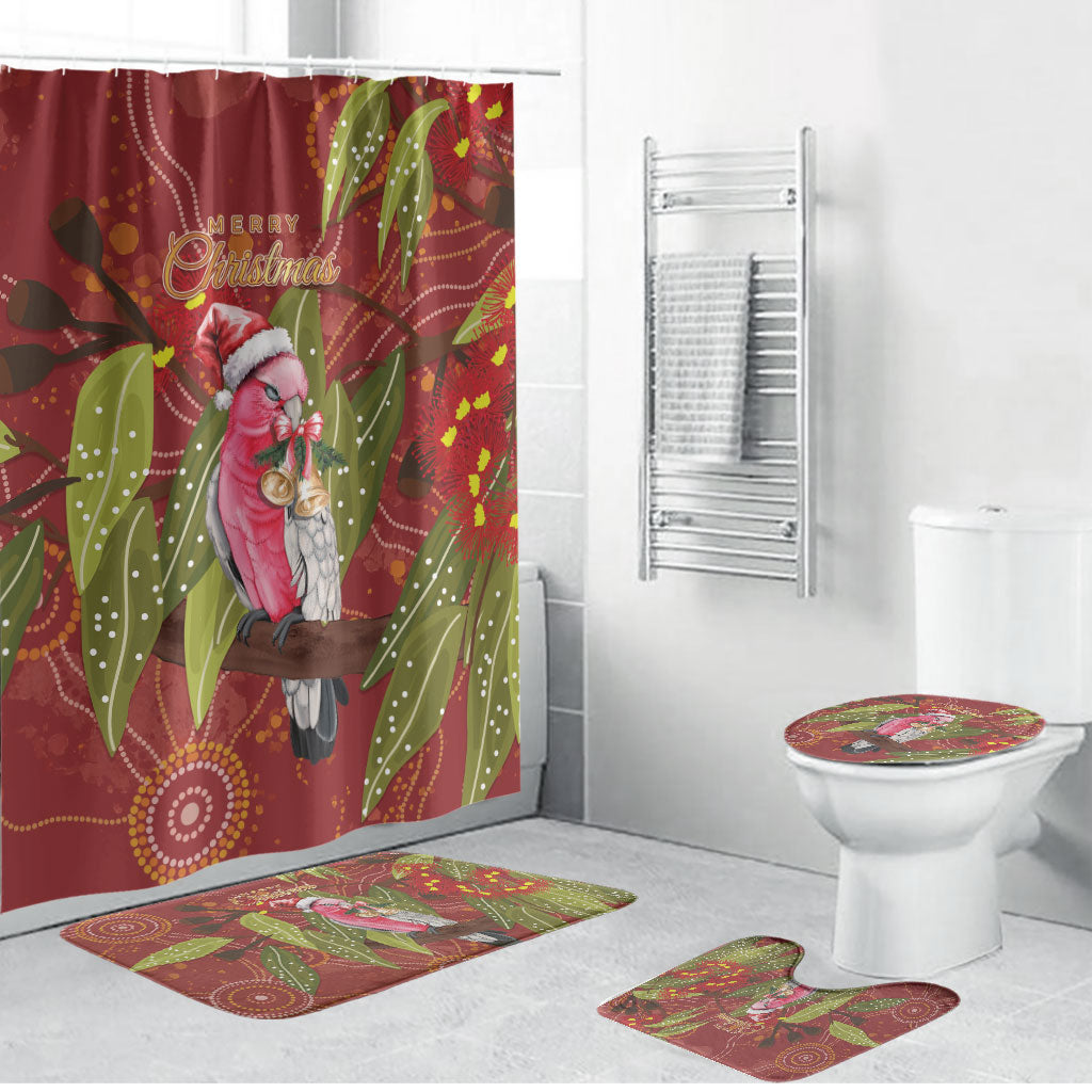 Australia Christmas Indigenous Bathroom Set Galah Bird on Eucalyptus