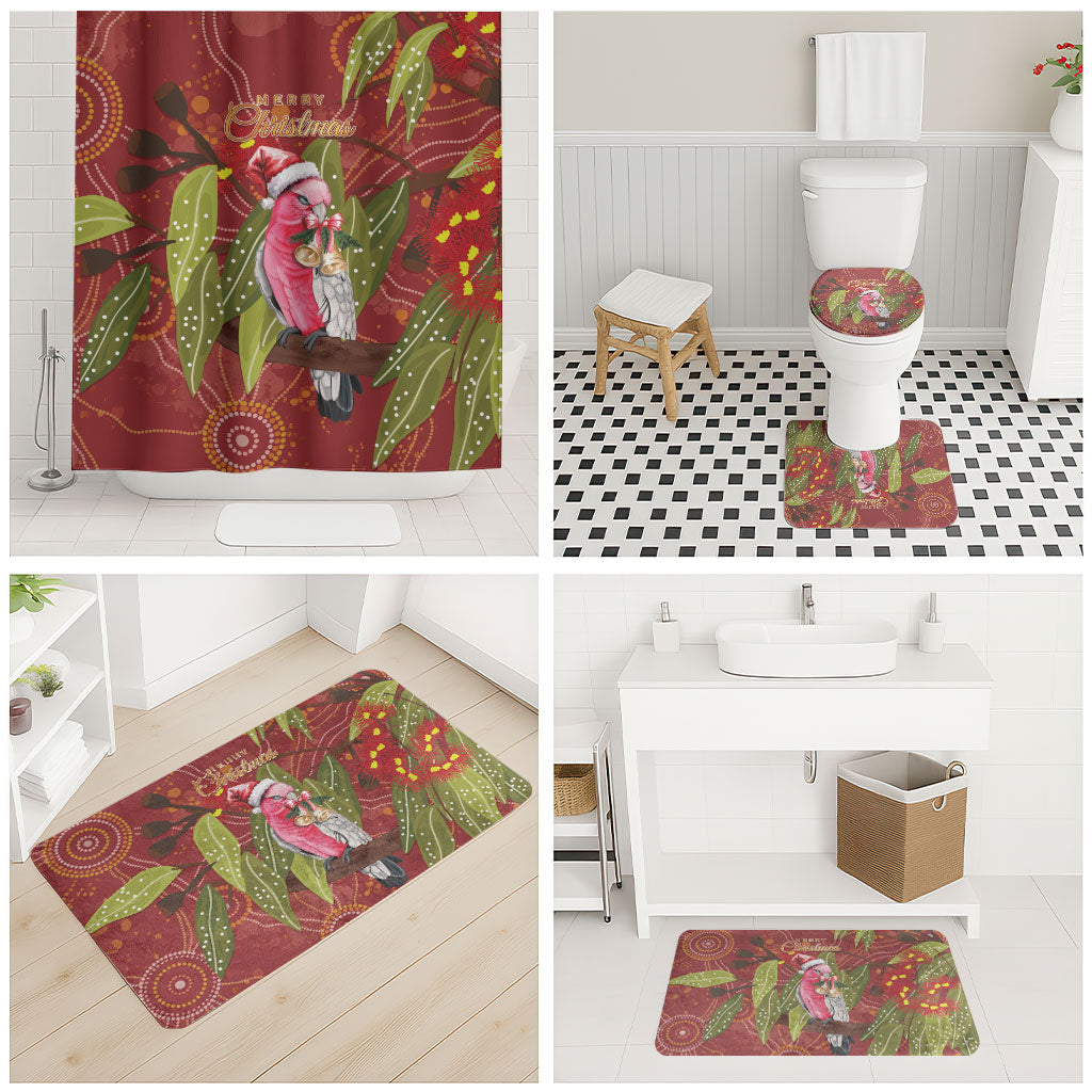 Australia Christmas Indigenous Bathroom Set Galah Bird on Eucalyptus