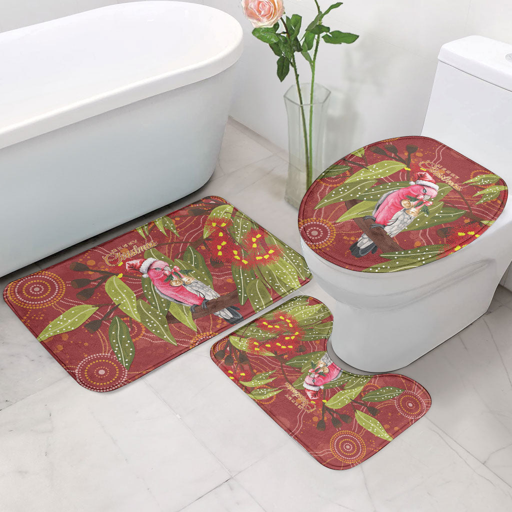 Australia Christmas Indigenous Bathroom Set Galah Bird on Eucalyptus