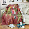 Australia Christmas Indigenous Blanket Galah Bird on Eucalyptus