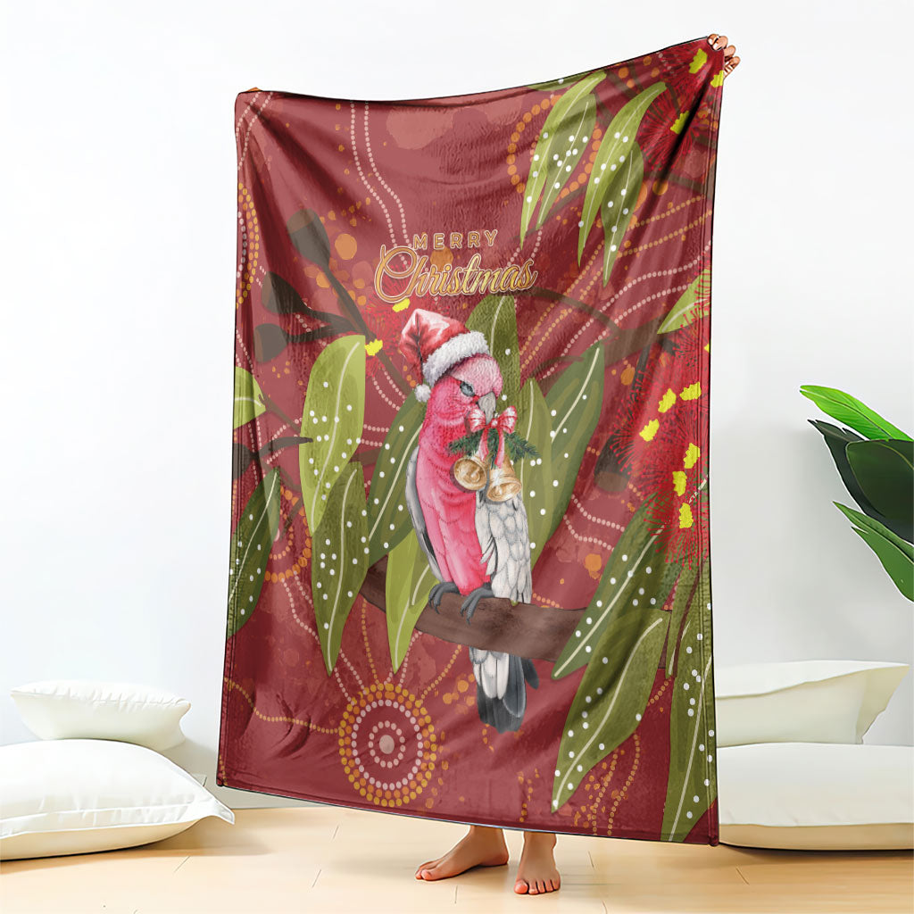 Australia Christmas Indigenous Blanket Galah Bird on Eucalyptus