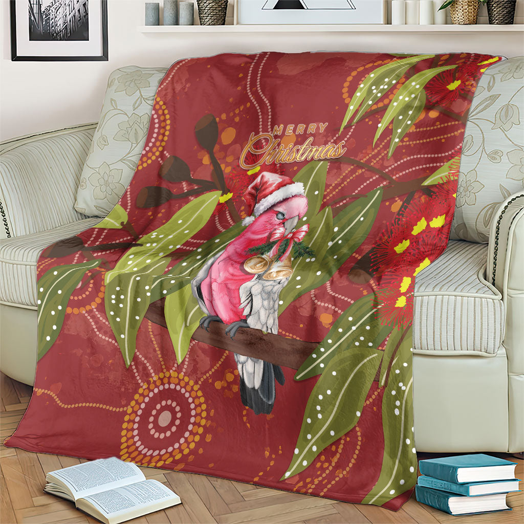 Australia Christmas Indigenous Blanket Galah Bird on Eucalyptus