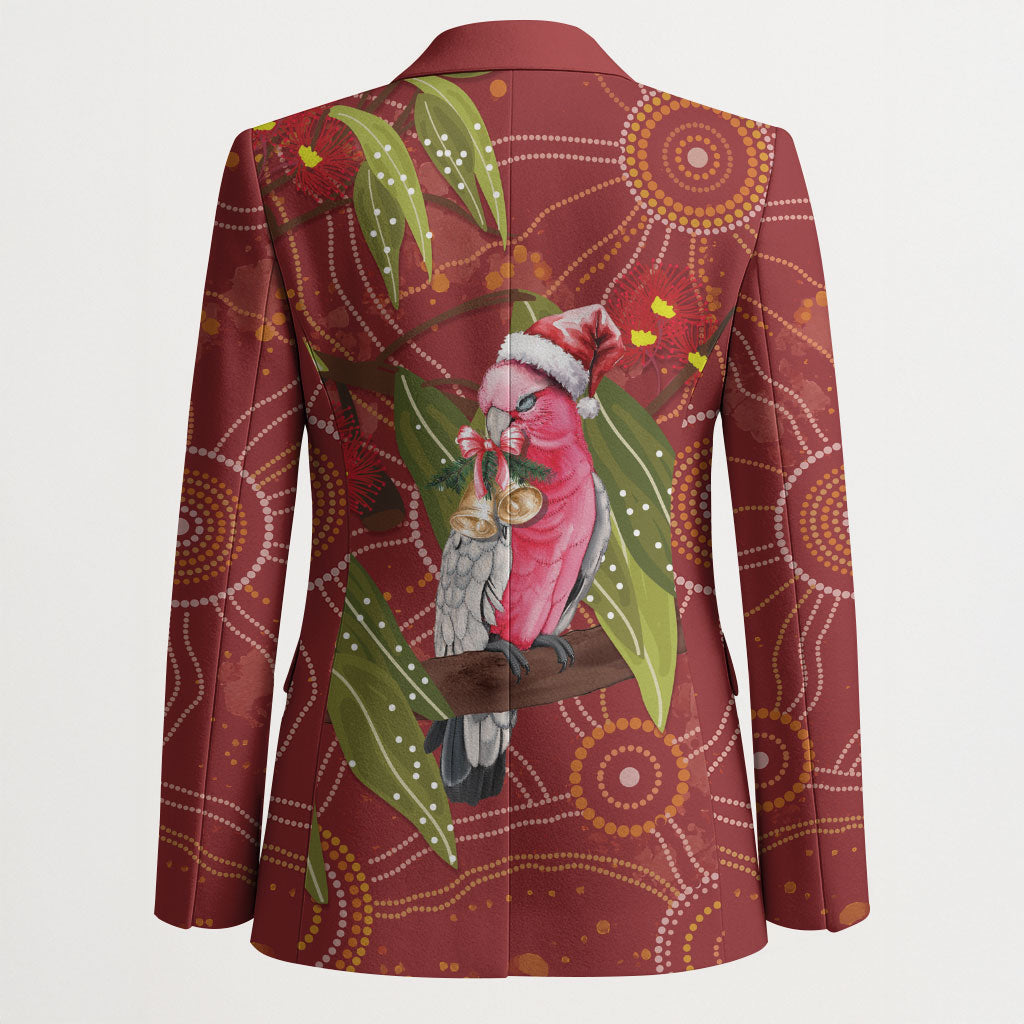Australia Christmas Indigenous Blazer Galah Bird on Eucalyptus