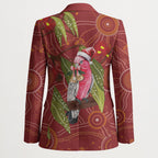 Australia Christmas Indigenous Blazer Galah Bird on Eucalyptus
