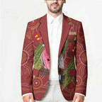 Australia Christmas Indigenous Blazer Galah Bird on Eucalyptus