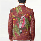 Australia Christmas Indigenous Blazer Galah Bird on Eucalyptus
