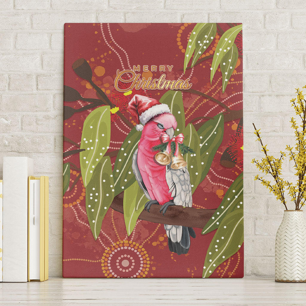 Australia Christmas Indigenous Canvas Wall Art Galah Bird on Eucalyptus