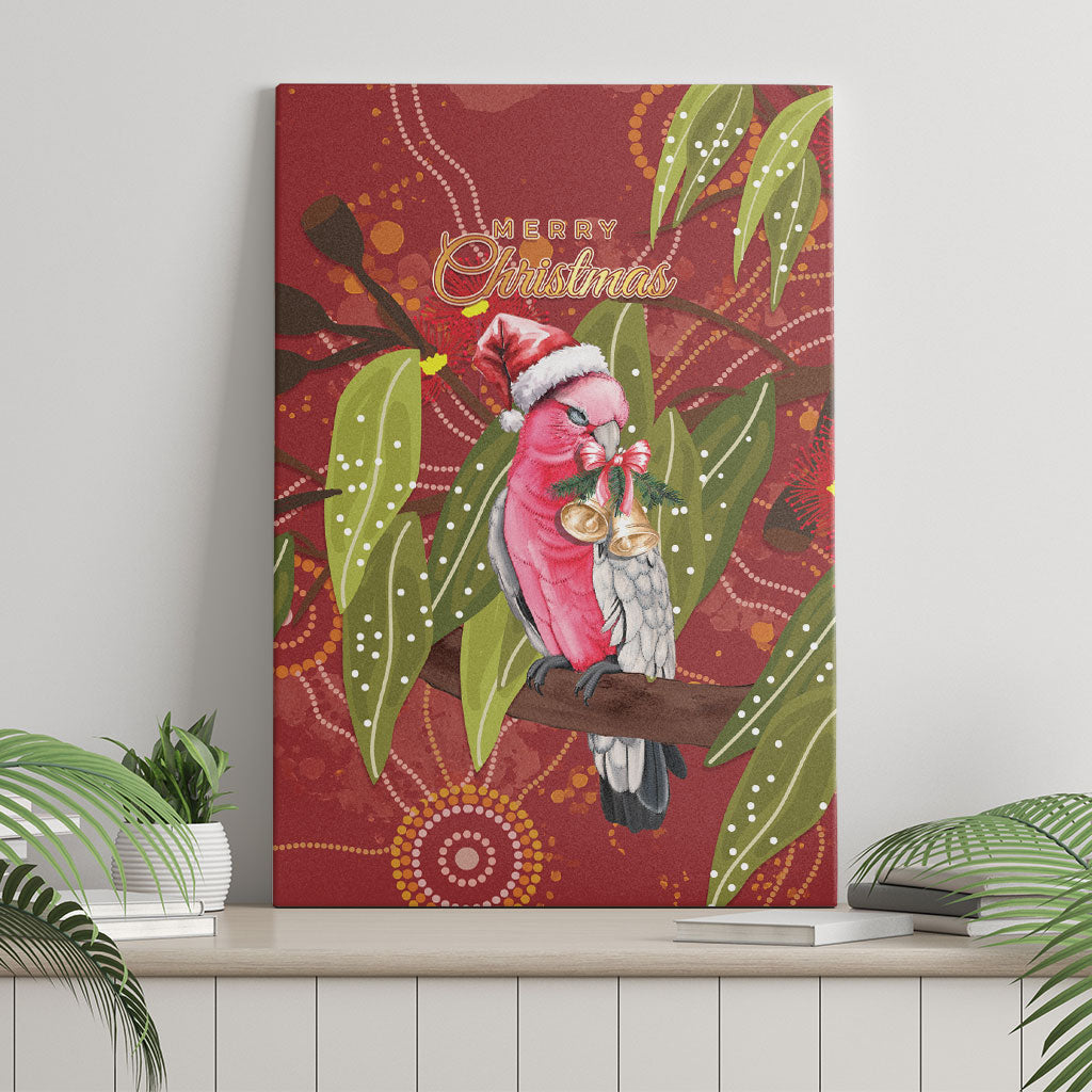 Australia Christmas Indigenous Canvas Wall Art Galah Bird on Eucalyptus