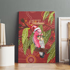 Australia Christmas Indigenous Canvas Wall Art Galah Bird on Eucalyptus