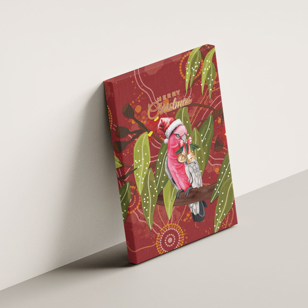 Australia Christmas Indigenous Canvas Wall Art Galah Bird on Eucalyptus