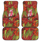 Australia Christmas Indigenous Car Mats Galah Bird on Eucalyptus