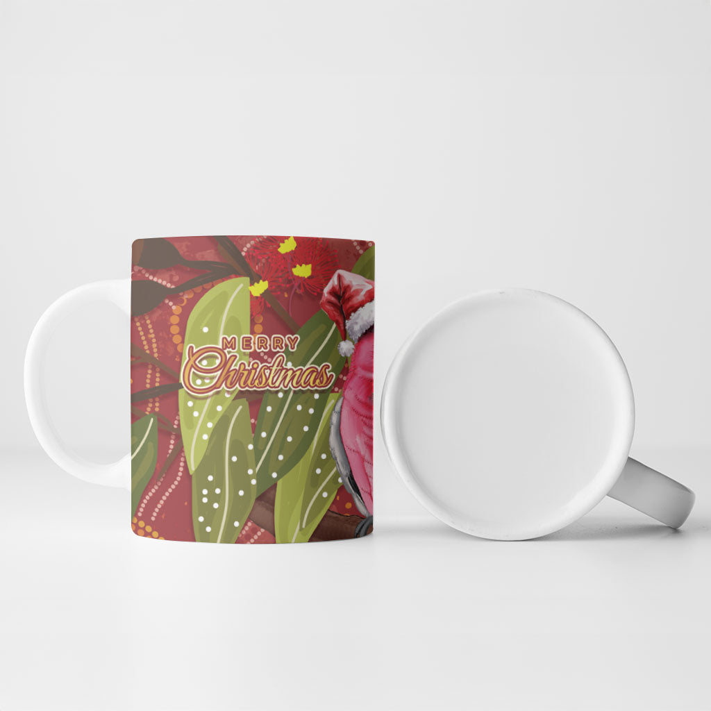 Australia Christmas Indigenous Ceramic Mug Galah Bird on Eucalyptus
