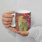 Australia Christmas Indigenous Ceramic Mug Galah Bird on Eucalyptus