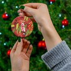 Australia Christmas Indigenous Ceramic Ornament Galah Bird on Eucalyptus