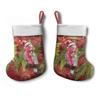 Australia Christmas Indigenous Christmas Stocking Galah Bird on Eucalyptus