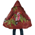 Australia Christmas Indigenous Cloak Galah Bird on Eucalyptus