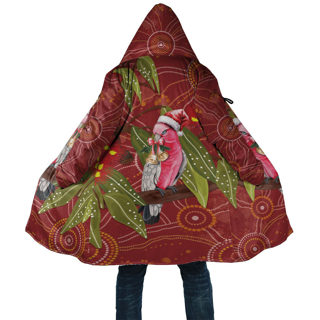 Australia Christmas Indigenous Cloak Galah Bird on Eucalyptus
