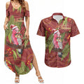 Australia Christmas Indigenous Couples Matching Summer Maxi Dress and Hawaiian Shirt Galah Bird on Eucalyptus