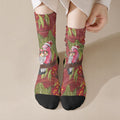 Australia Christmas Indigenous Crew Socks Galah Bird on Eucalyptus