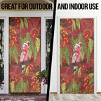Australia Christmas Indigenous Door Cover Galah Bird on Eucalyptus