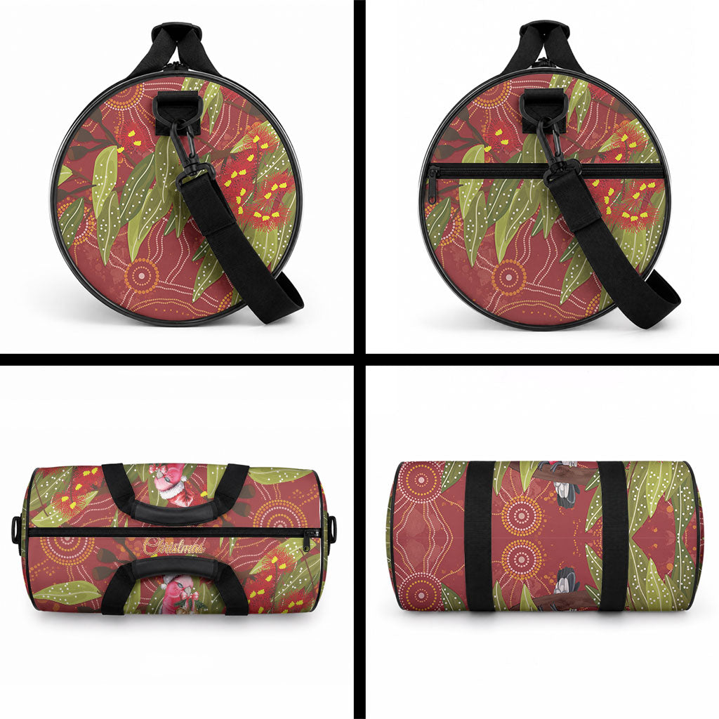 Australia Christmas Indigenous Duffle Bag Galah Bird on Eucalyptus