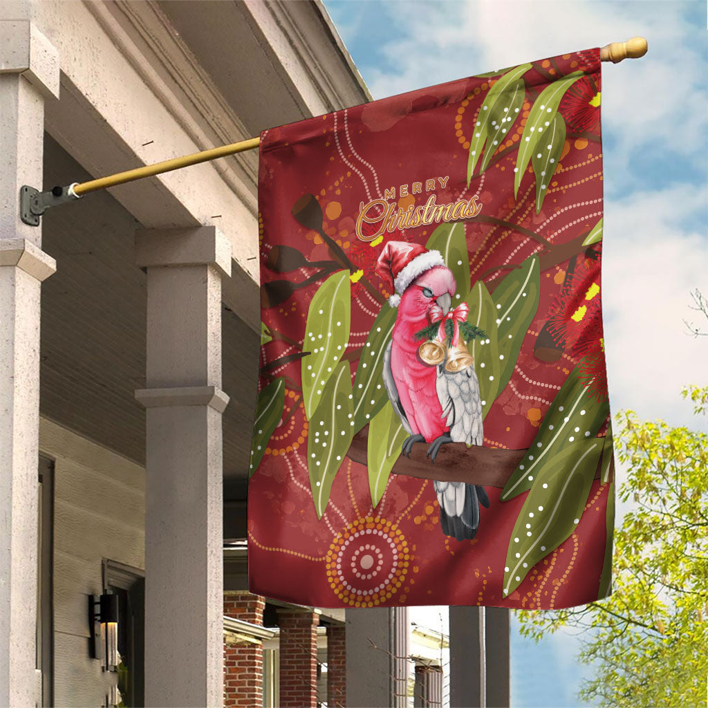 Australia Christmas Indigenous Garden Flag Galah Bird on Eucalyptus